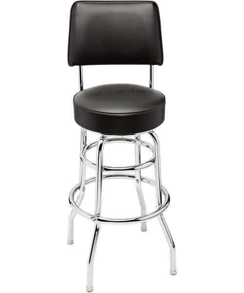 30" Blackout Backrest Barstool With Embossed Logo