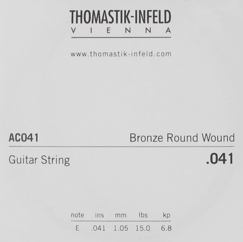 ACOUSTIC GUITAR STRINGS PLECTRUM ACOUSTIC SERIES. NICKEL-FREE.041