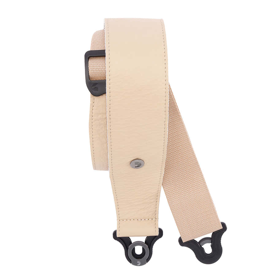 COMFORT LEATHER AUTO LOCK GUITAR STRAP TAN