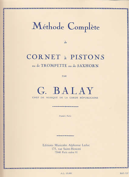 Leduc Méthode Complète De Cornet A Pistons Vol.1 - Balay