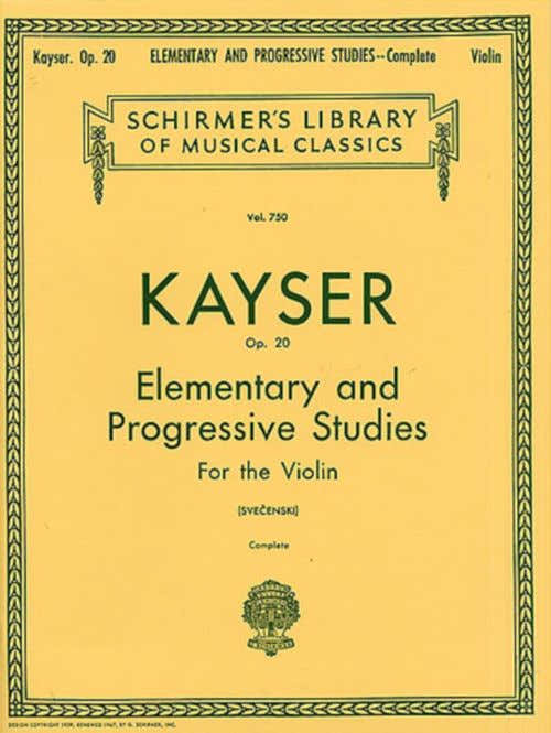 KAYSER H.F. - 36 ELEMENTARY AND PROGRESSIVE STUDIES COMPLETE OP.20 - VIOLON