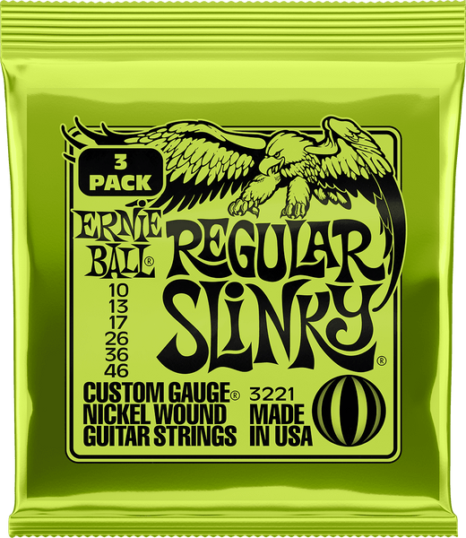 Ernie Ball 3221 Regular Slinky 10-46 3er-Pack