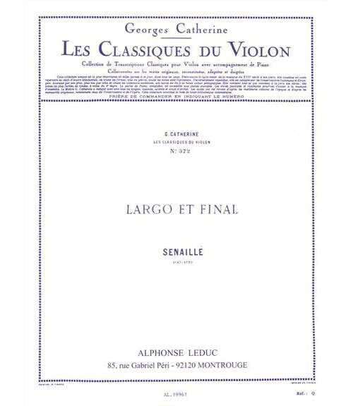 SENAILLE J.B. - LARGO ET FINAL -VIOLON