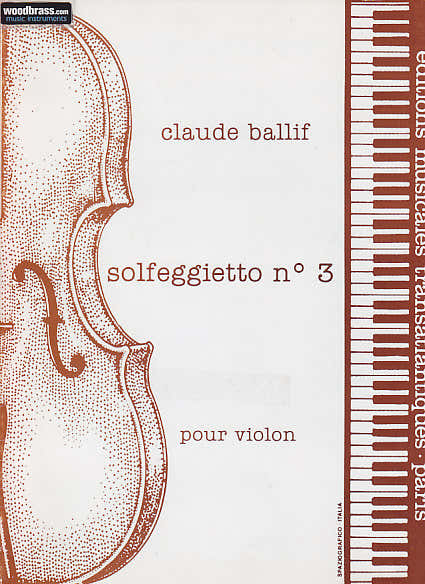 Ballif Claude - Solfeggietto N°3 Pour Violon