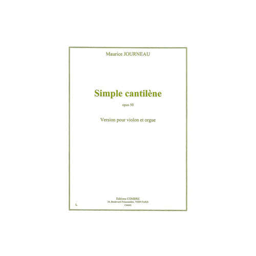 Journeau - Simple Cantilène Op. 5 - Violon et Orgue