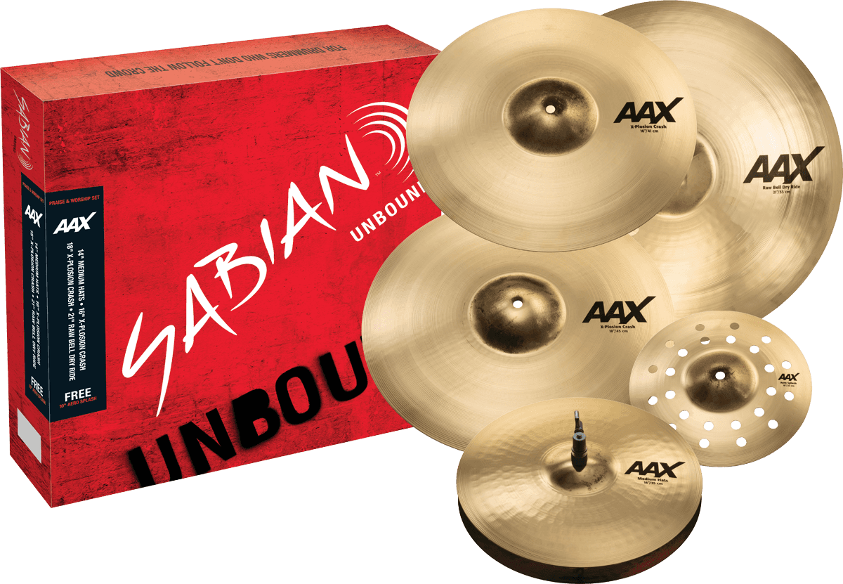 AAX Praise And Worship Brillant 14/16/18/21 + 1 Splash +9 Tage Probe DRUMEO