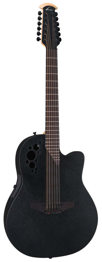E-Akustikgitarre Pro Series Elite Tx Deep Contour 12-String Black Textured