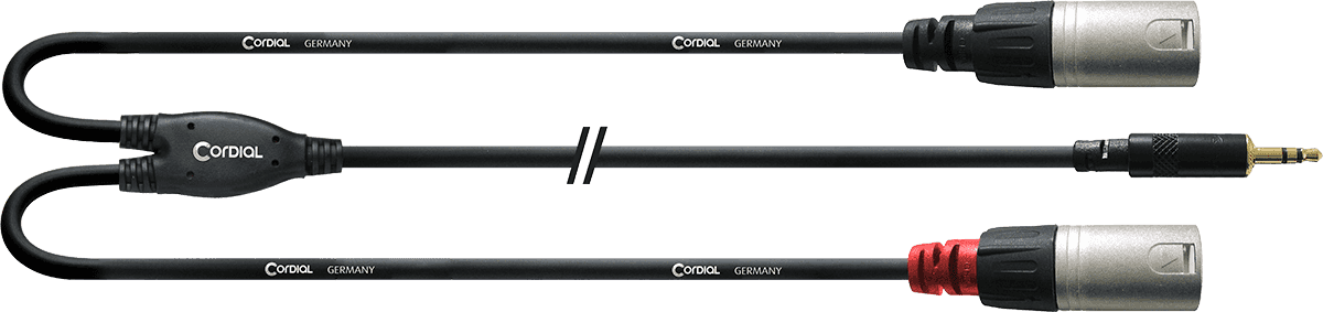 Y-Splitterkabel Miniklinke Stereo/2 XLR-Stecker 3 M