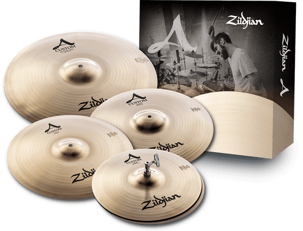 Zildjian A2C4P-I7 - A-CUSTOM SET - RIDE 20" + CRASH 16" + CRASH 18" + HI HAT 14"
