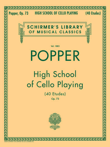 Schirmer High School of Cello Playing (40 Etudes) Op. 73