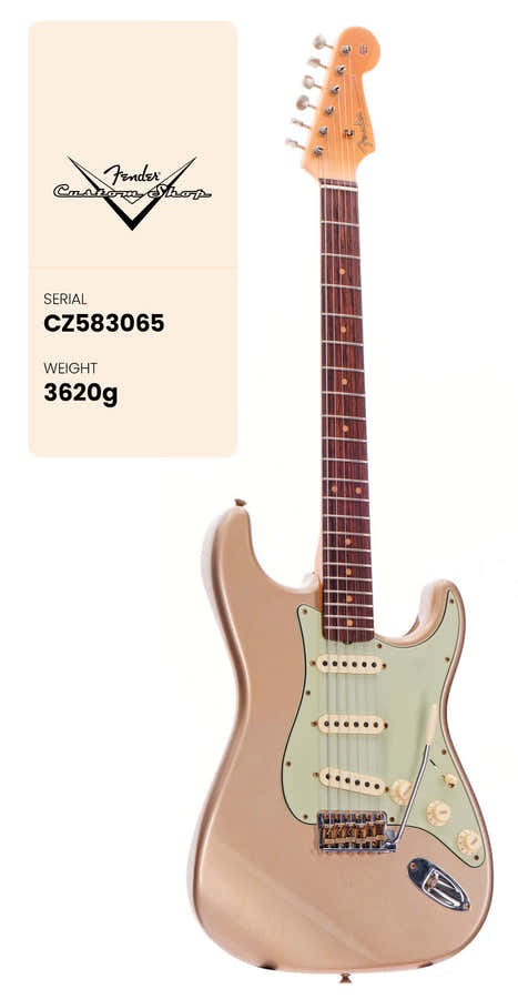 Stratocaster 59 Cs Rw Journeyman Faded Shoreline Gold