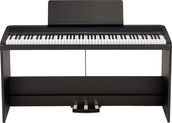 Korg B2+ schwarz and his stand