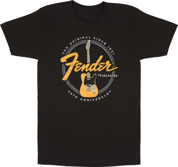 "L" T-Shirt 75th Telecaster Vintage Black
