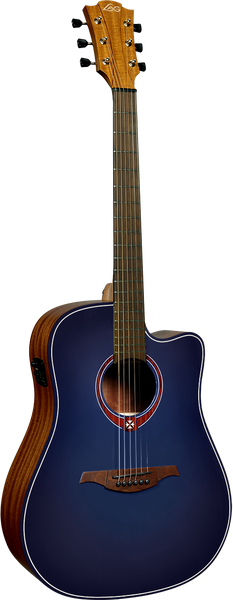 Lâg Tramontane T-Blue-DCE Dreadnought Ctw Blau Burst
