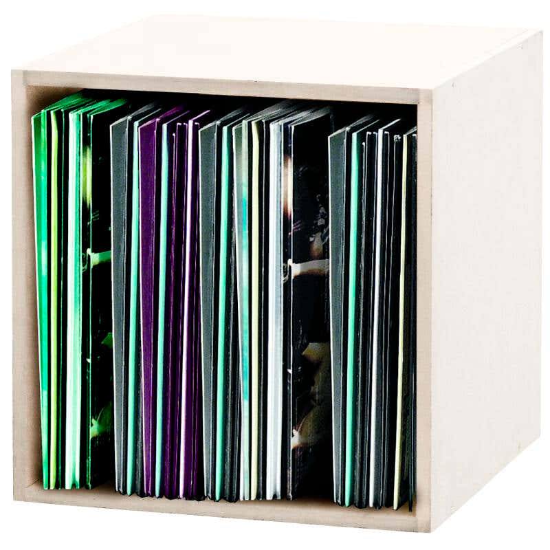 Record Box Weiß 110 Schallplatten