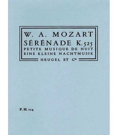 MOZART W.A. - SERENADE KV 525 - PETITE MUSIQUE DE NUIT - CONDUCTEUR POCHE