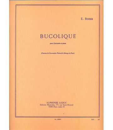 BOZZA E. - BUCOLIQUE - CLARINETTE & PIANO