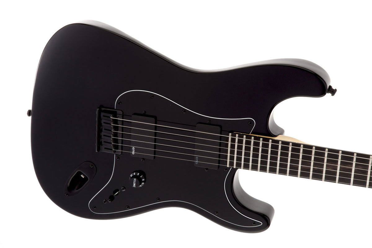 Stratocaster Signatur Jim Root Ebo Mattschwarz