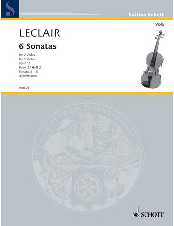 Leclair - Six Sonatas Op. 12 - 2 Altos
