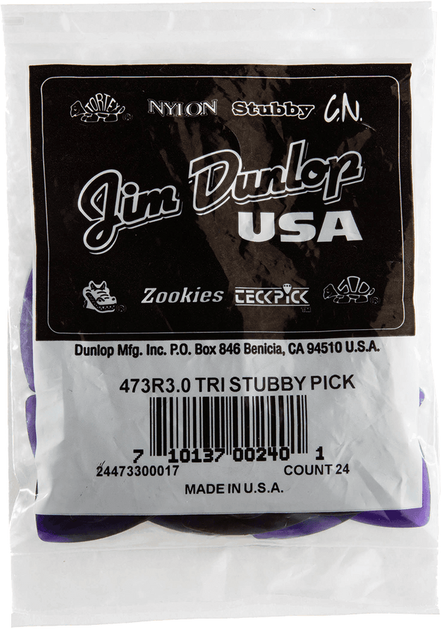 24 x 3,00mm Triangle Stubby Dunkelviolett