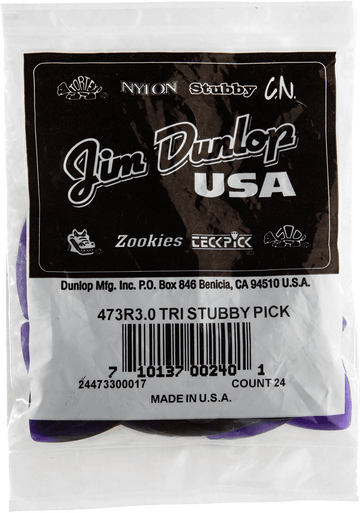 24 x 3,00mm Triangle Stubby Dunkelviolett