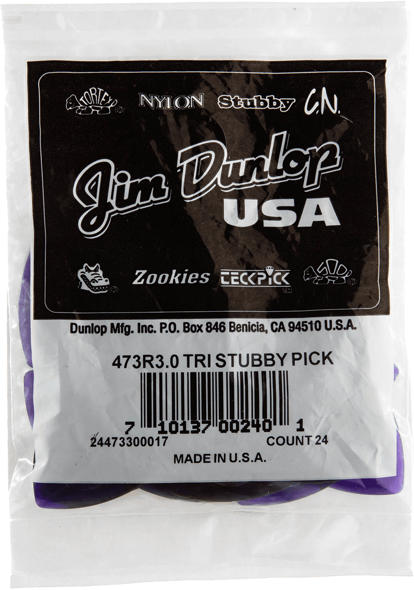 24 x 3,00mm Triangle Stubby Dunkelviolett