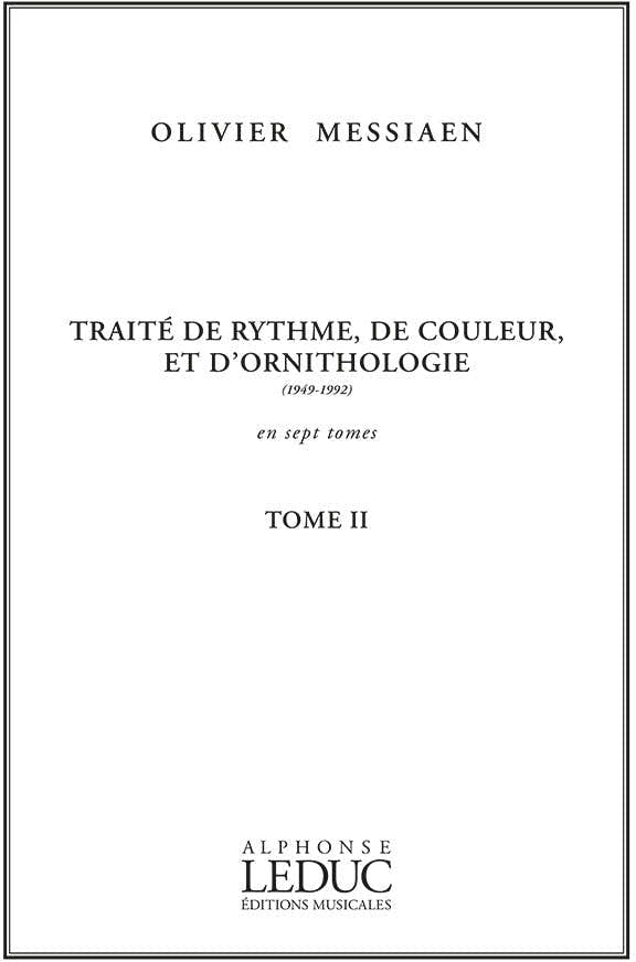 Traité de Rythme de Couleur et d'Ornithologie