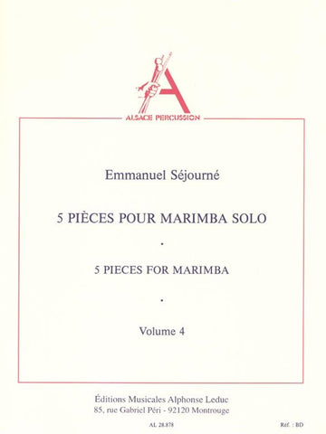 Sejourne Emmanuel - 5 Stücke für Marimba solo Bd.4