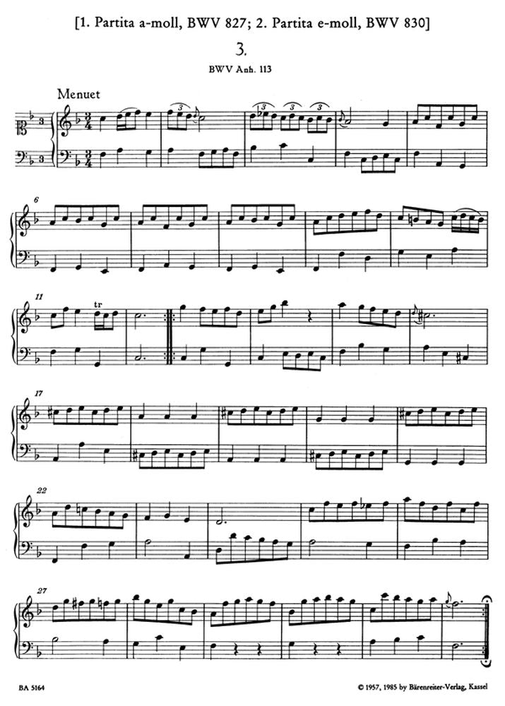 BACH J.S - KLAVIERBUCHLEIN FUR ANNA MAGDALENA BACH