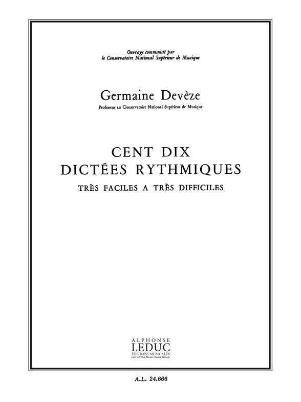DEVEZE - 110 DICTEES RYTHMIQUES