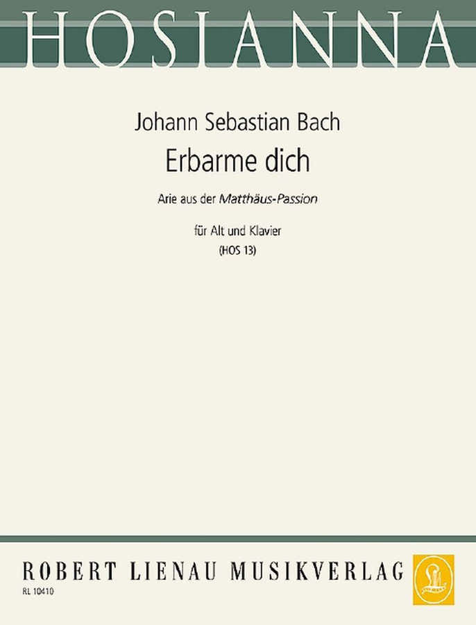Bach J.S. - Erbarme Dich (Matthäus-Passion) - Alt und Klavier