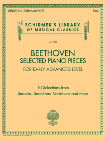 LUDWIG VAN BEETHOVEN - SELECTED PIANO PIECES: EARLY ADVANCED - PIANO