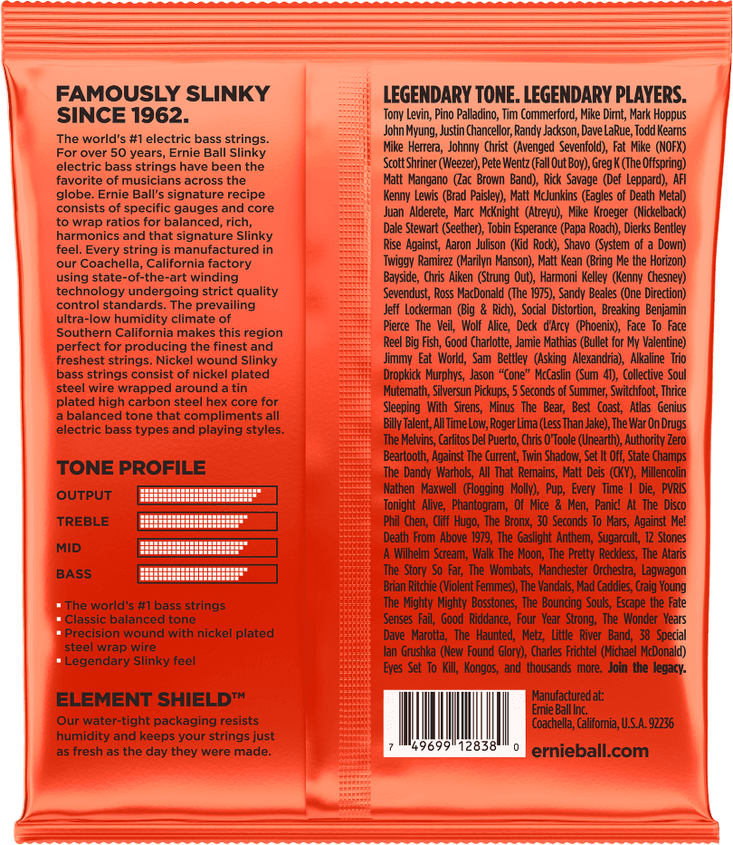LONG SCALE SLINKY BASS 6 STRINGS 32-130 2838