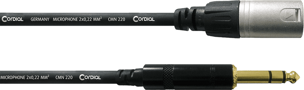 Cordial Stereo-Audiokabel XLR-Stecker/Stereo-Klinkenstecker 6 M