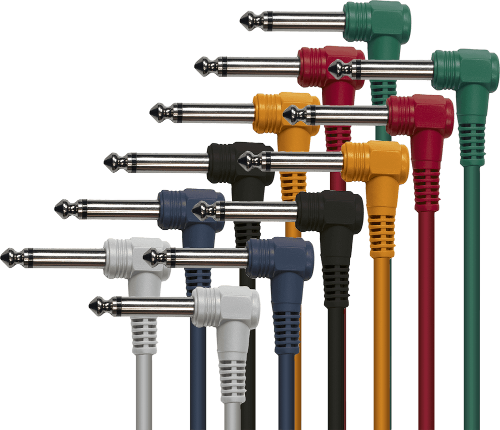 Yellow Cable Kabel Abgewinkelt Mono M Jack Abgewinkelt Mono M 60 CM - 6er-Pack