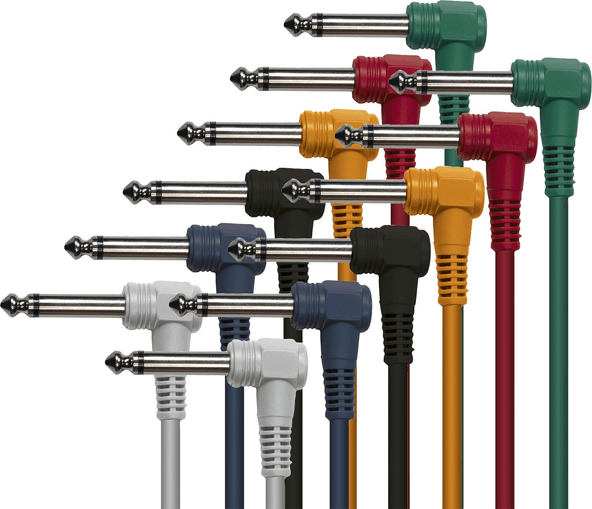 Yellow Cable Kabel Abgewinkelt Mono M Jack Abgewinkelt Mono M 60 CM - 6er-Pack