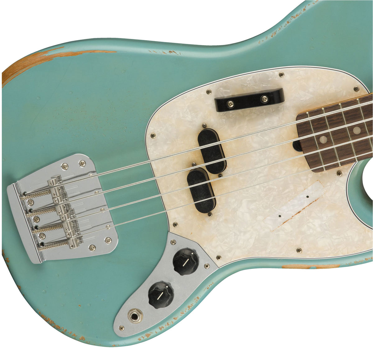 Mustang Bass Signature Jmj RW Verblasstes Daphne Blau
