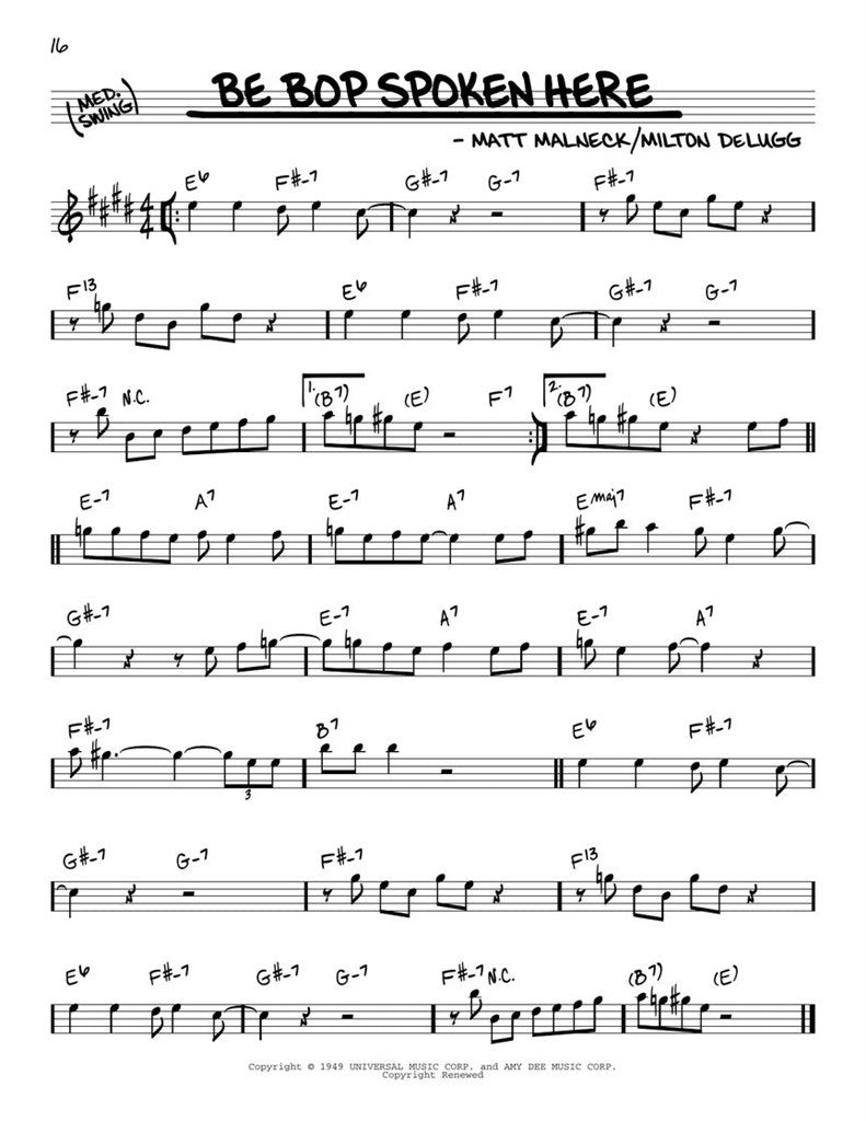 The Real Bebop Book - Eb Instruments