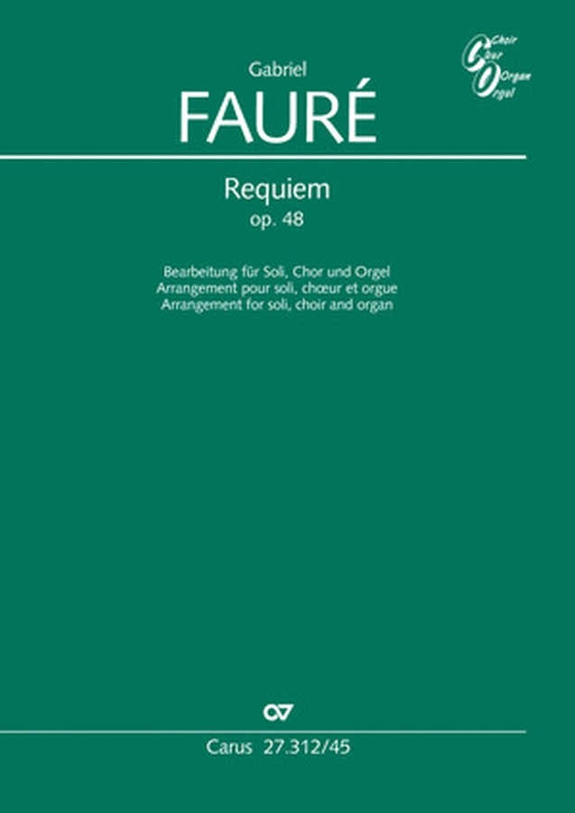 FAURE G. - REQUIEM OP. 48 (ARR. YVES CASTAGNET) - VOCAL SCORE