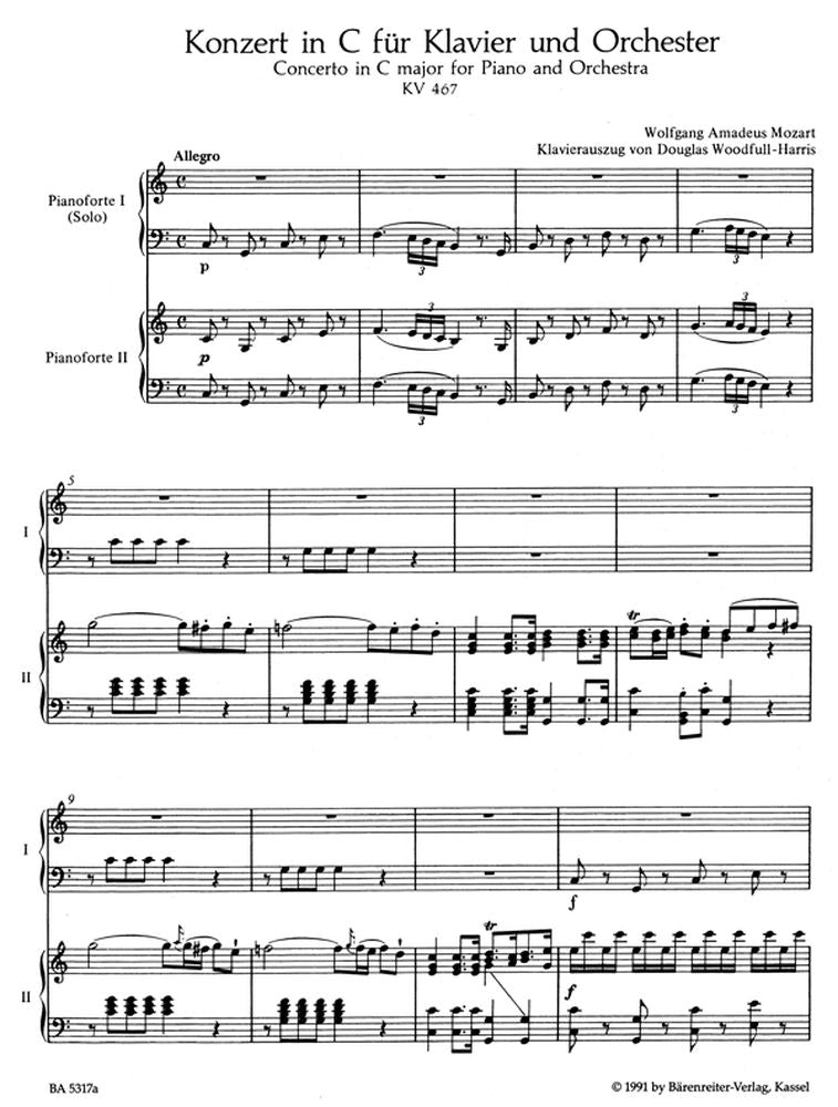 Mozart W.a. - Konzert N°21 In C-Dur Für Klavier Und Orchester KV467 - Klavierauszug