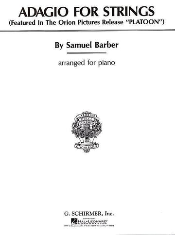 BARBER SAMUEL - ADAGIO POUR CORDES - PIANO