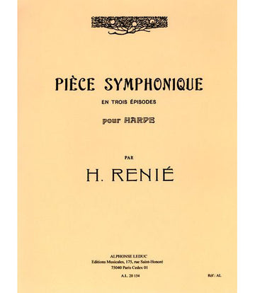 RENIE H. - PIECES SYMPHONIQUE EN TROIS EPISODES - HARPE