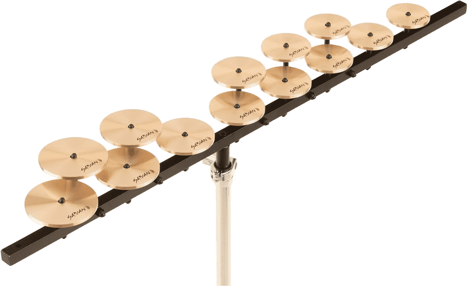 SET OF TREBLE CROTCHETS WITH MOUNTING BAR AND STAND