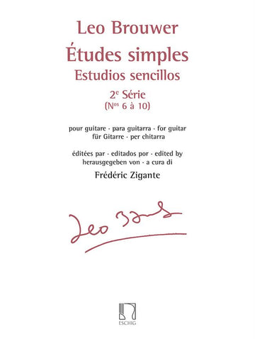 BROUWER LEO - ETUDES SIMPLES - ESTUDIOS SENCILLOS (SERIE 2)- GUITARE