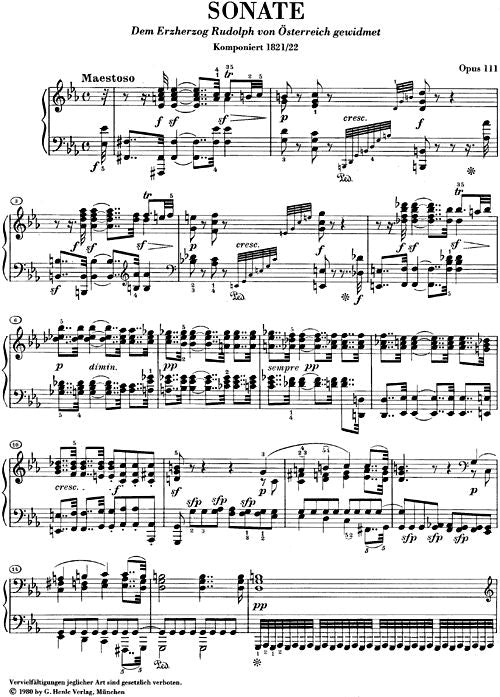 Beethoven L.V. - Piano Sonata No. 32 C Minor Op. 111