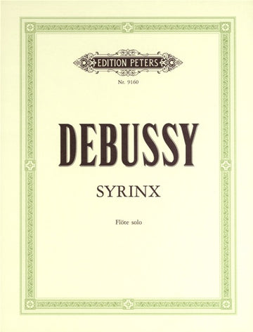 DEBUSSY CLAUDE - SYRINX - FLUTE/PICCOLO