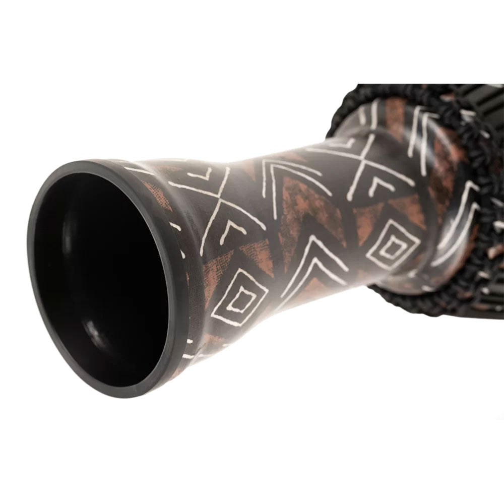 PERCUSSION 10" ROPE TUNED TRAVEL SERIES DJEMBE SYNTHETIC HEAD (PATENTED) KANGA SARONG
