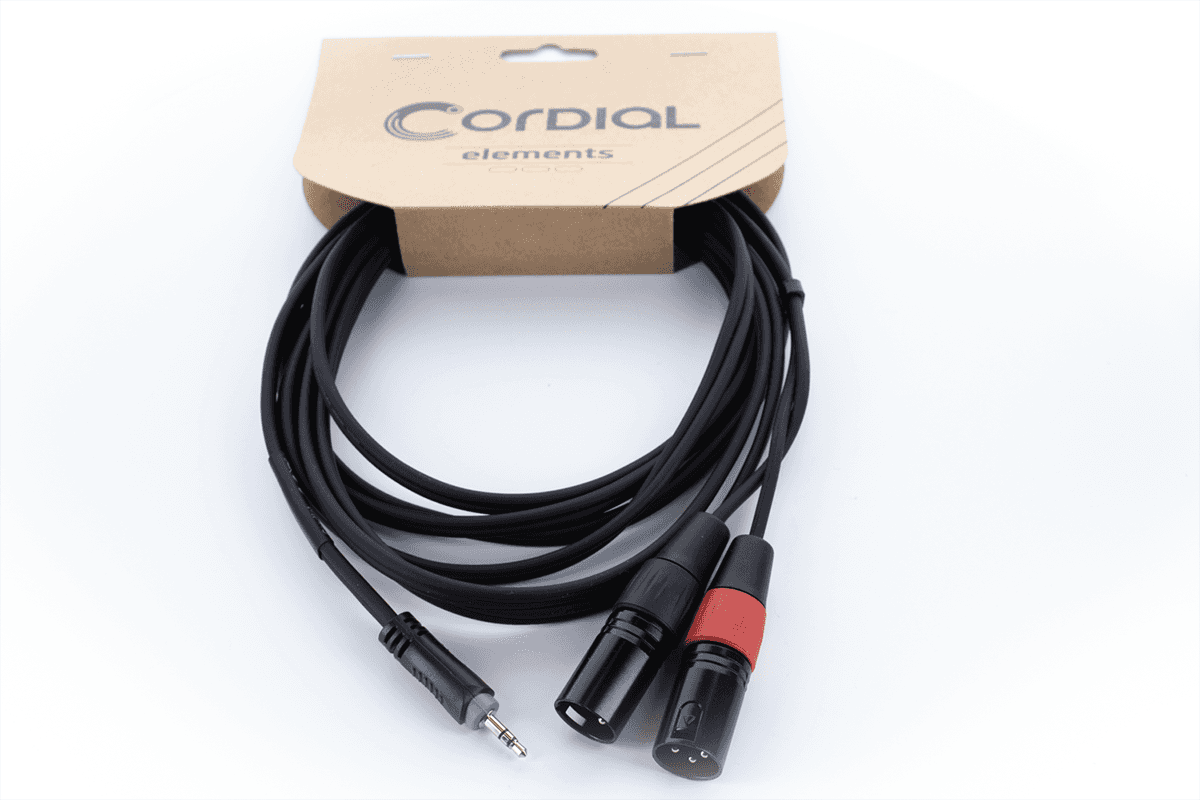 Y-Kabel Stereo-Mini-Klinke / 2 XLR-Stecker 3 M