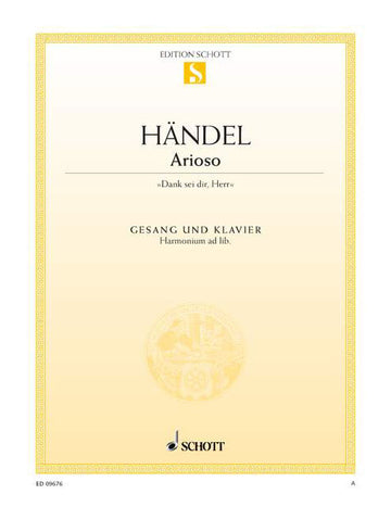 Händel - Dank Sei Dir Herr - Medium Voice Et Piano Ium Ad Libitum