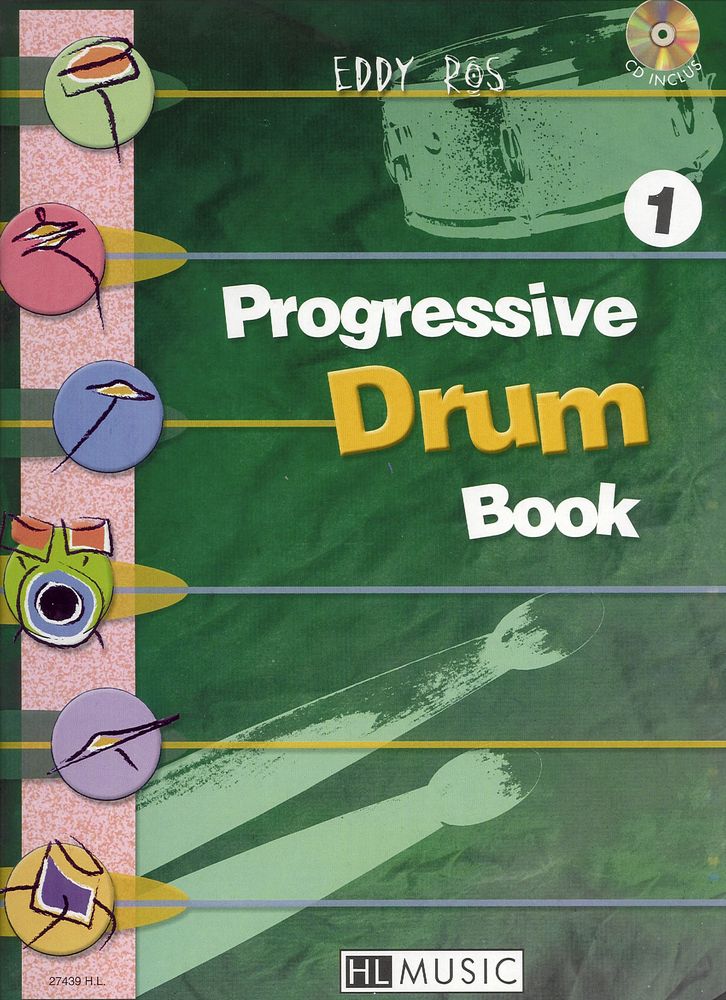 Lemoine Ros Eddy - Progressive Drum Book 1 + CD - Batterie